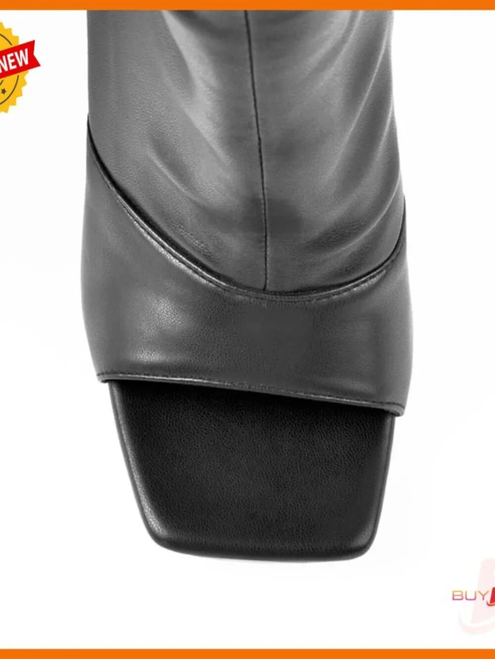 Stiletto Heel Over-the-Knee Boots with Zipper Closure and Rhinestone Lace-Up